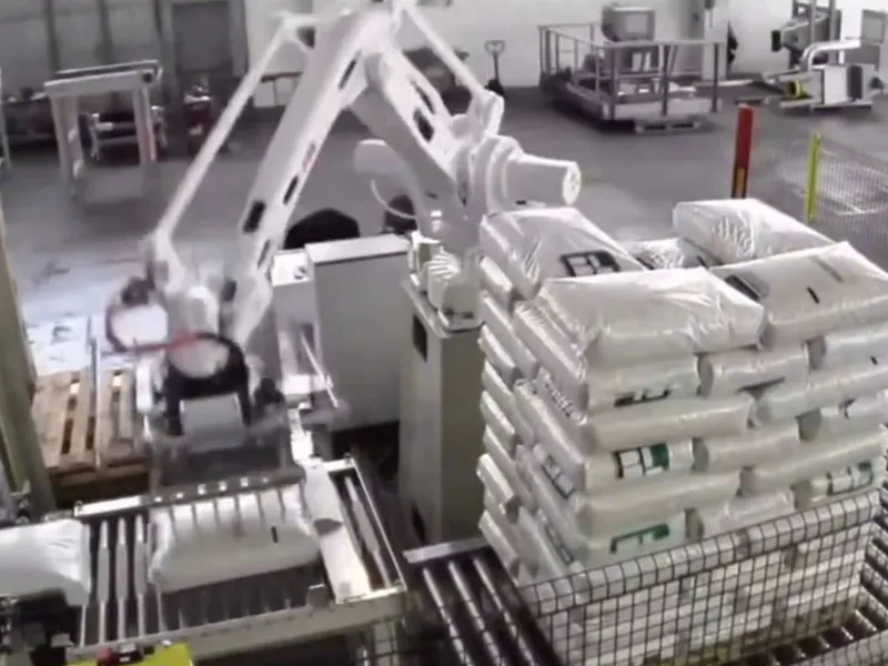 ABB Palletizing + Pallet Removal + Cushion Removal